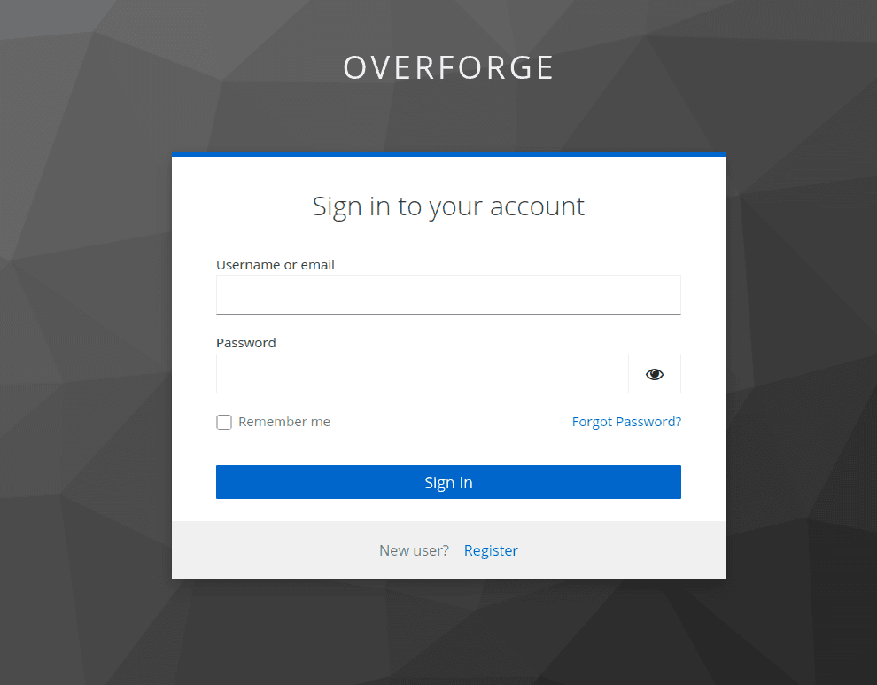 Sign in to your account form