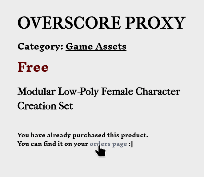 In place of the add to cart button, it says you have already purchased this product. You can find it on your order page