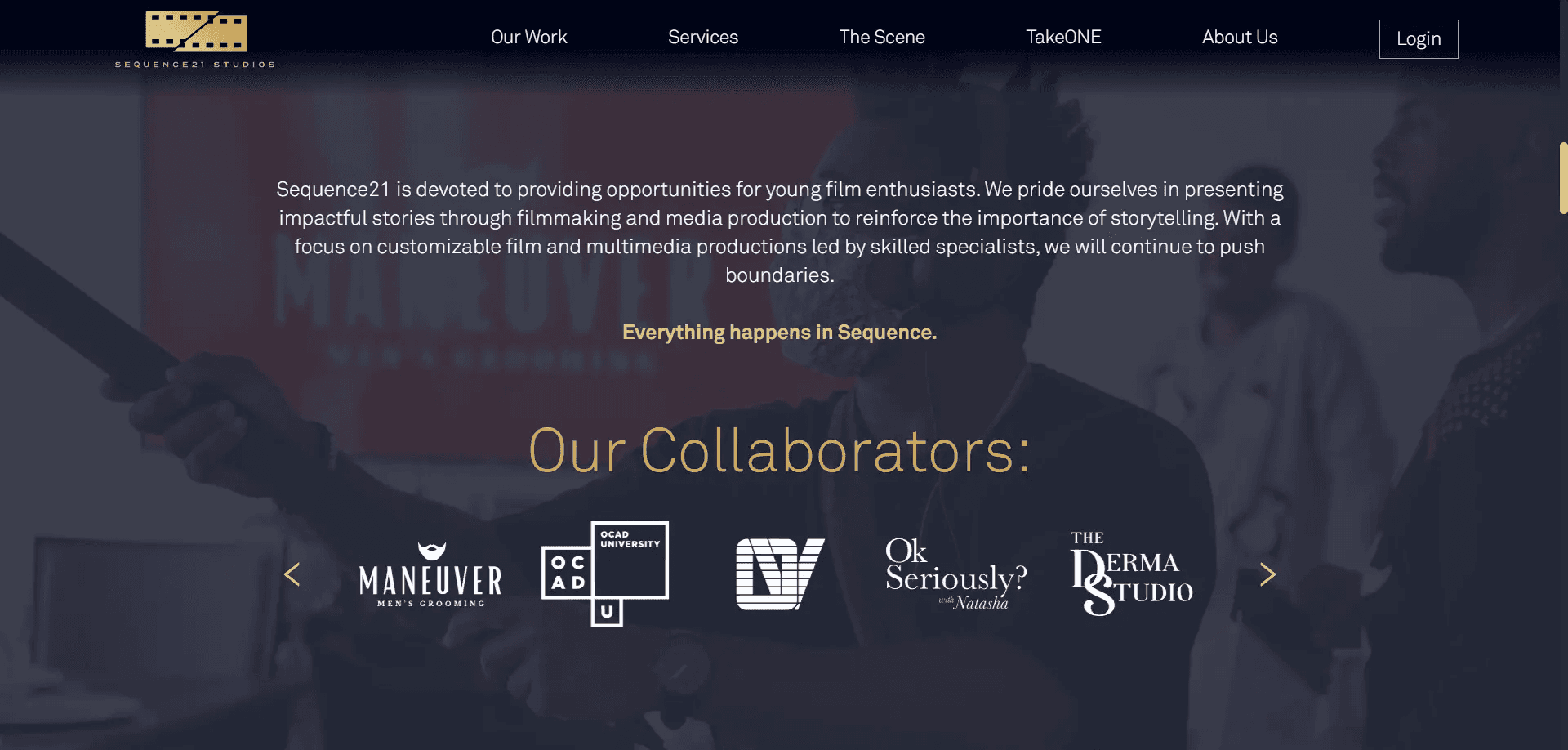 Under the text 'Our Collaborators', a number of logos are displayed